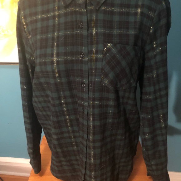 Flannel Shirt with Gold Stiching - Picture 2 of 6